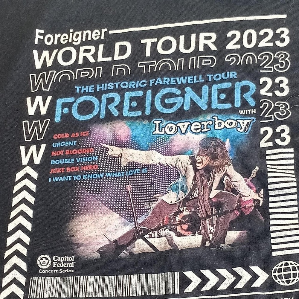 Foreigner world tour shirt